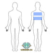 Load image into Gallery viewer, Gold Moon Purple Lotus Flower in Pink Blossoms and Blue Ribbons Temporary Chest Tattoos
