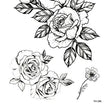 Load image into Gallery viewer, 2 Groups Of Roses and A Daisy Best temporary Tattoos
