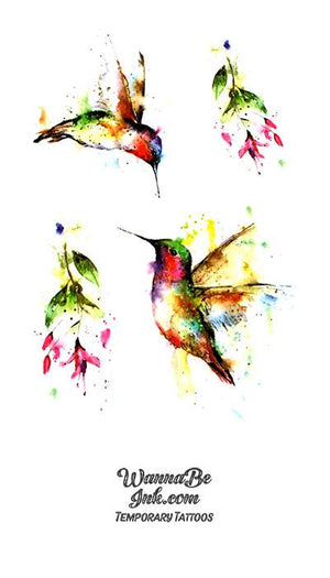 2 Hummingbirds Best Temporary Tattoos