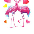 Load image into Gallery viewer, 2 Pink Flamingos Entwined In Love Best Temporary Tattoos
