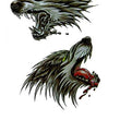 Load image into Gallery viewer, 2 Snarling Wolves Best Temporary Tattoos
