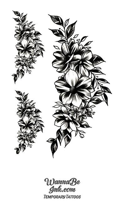 3 Flower Bunches Best Temporary Tattoos