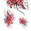 Load image into Gallery viewer, White Tiger with Pink Cherry Blossoms and Red Rope Best Temporary Tattoos
