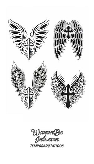 Geared Angel Wings – Quick Temporary Tattoos