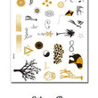 Load image into Gallery viewer, African Savannah Animals and Birds in Black and Gold Metallic Temporary Tattoos
