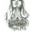 Load image into Gallery viewer, "Always In My Heart" Praying Virgin Best Temporary Tattoos
