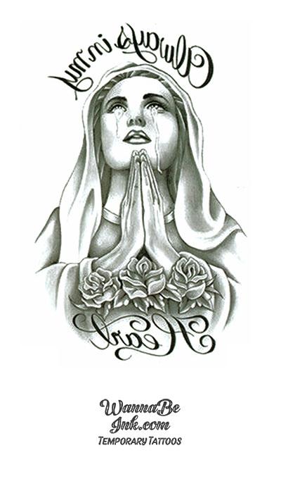 always in my heart praying virgin best temporary tattoos b5446e1a a711 4ee6 9c47