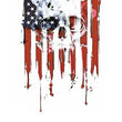 Load image into Gallery viewer, American Flag with Punisher Skull in White Best Temporary Tattoos
