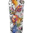 Load image into Gallery viewer, Ancient Asian Golden and Blue Koi Fish and Colorful Lotus Flowers Temporary Sleeve Tattoos
