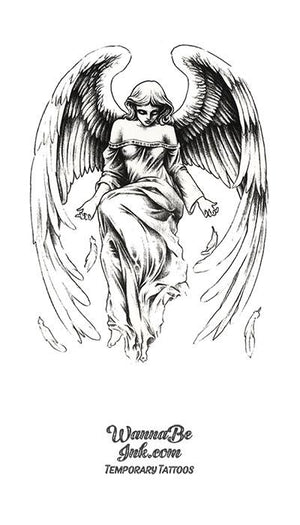 Angel Seated on Air Best Temporary Tattoos