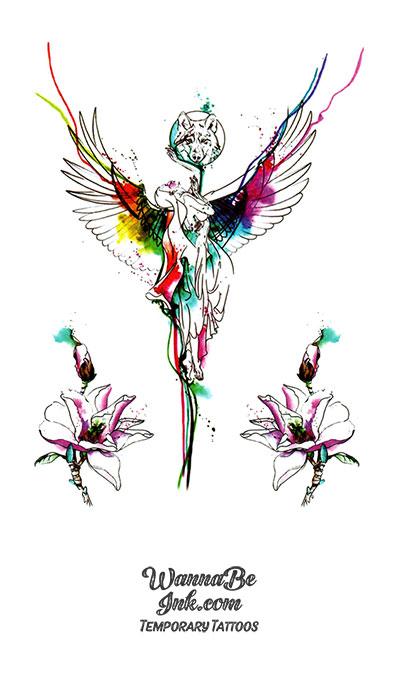 Angel Wings Spread Best Temporary Tattoos