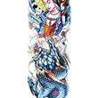 Load image into Gallery viewer, Asian Goddess Scroll Blue Dragon Temporary Sleeve Tattoos
