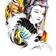 Load image into Gallery viewer, Asian Princess and Golden Serpent Best Temporary Tattoos
