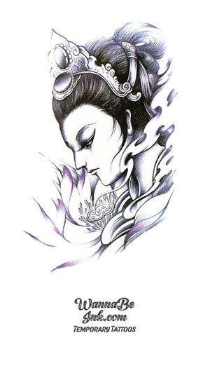 Asian Princess in Crown Best Temporary Tattoos