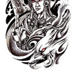 Load image into Gallery viewer, Kabuki Demon Holding Dagger Best Temporary Tattoos
