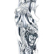Load image into Gallery viewer, Asian Sorceress with Butterflies Lotus Monkey Warrior and Dragon Temporary Sleeve Tattoos
