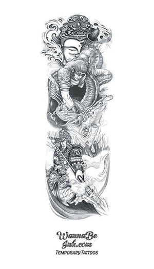 Dragon with Buddha | Tatuajes budistas, Brazos tatuados, Diseños de  tatuajes tribales