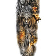 Load image into Gallery viewer, Aztec Warrior Princess Skull Puma Cobra Temple Calendar Lilly Temporary Sleeve Tattoos
