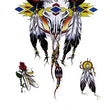 Load image into Gallery viewer, Bald Eagle Longhorn Skull and Feathers Best Temporary tattoos
