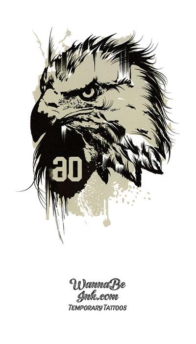 Bald Eagle with "06" Best Temporary Tattoos
