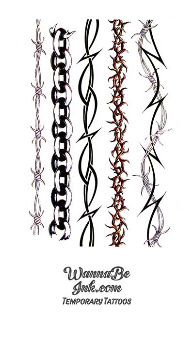 Amazoncom  Barb Wire Tattoos TemporaryVariety Large Barbed Wire Tattoo12Sheet  Barbed Wire Armbands Fake Tattoo Sticker for Men Women Kids Halloween  Costume Supplies Totem Body Art  Beauty  Personal Care