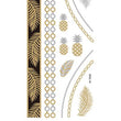 Load image into Gallery viewer, Beautiful Gold and Silver feather Peacock Design in Metallic Temporary Tattoos
