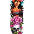 Load image into Gallery viewer, Beautiful Woman Rose Landscape Pink Roses Skull Temporary Sleeve Tattoos

