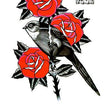 Load image into Gallery viewer, Bird In Red Roses Best Temporary Tattoos
