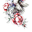 Load image into Gallery viewer, Cardinal In Flowers Best temporary Tattoos
