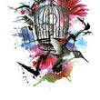 Load image into Gallery viewer, Birds Escaping Cage Best Temporary Tattoos
