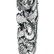 Load image into Gallery viewer, Black and White Asian Dragon In The Clouds Temporary Sleeve Tattoos
