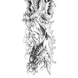 Load image into Gallery viewer, Black And White Asian Koi Fish Duality Temporary Sleeve Tattoos
