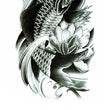 Load image into Gallery viewer, Black and White Koi Fish Best Temporary Tattoos
