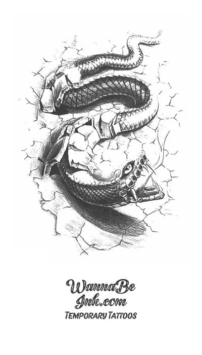 Black and White Snake Best Temporary Tattoos