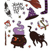 Load image into Gallery viewer, Black Cat and Witches Potion Tools Best Halloween Tattoos
