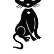 Load image into Gallery viewer, Black Cat with White Star Chest Best Temporary Tattoos
