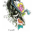 Load image into Gallery viewer, Black Jaguar With Dragon Head Best Temporary Tattoos
