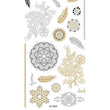 Load image into Gallery viewer, Black Silver and Gold Feathers and Mandala Designs Metallic Temporary tattoos
