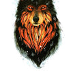 Load image into Gallery viewer, Black Wolf WIth Flames Best Temporary Tattoos
