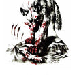 Load image into Gallery viewer, Bloody Wolf Standing On Kill Best Temporary Tattoos
