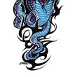 Load image into Gallery viewer, Blue and Black Cobra Snake Best Temporary Tattoos
