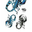 Load image into Gallery viewer, Blue and Black Scorpions Best Temporary Tattoos
