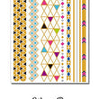 Load image into Gallery viewer, Blue Black Pink Purple Gold Diamond Braid Pattern in Bands Metallic Temporary Tattoos
