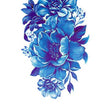 Load image into Gallery viewer, Blue Blue Blooms Flower Temporary Tattoos
