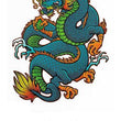 Load image into Gallery viewer, Blue Chinese Dragon Best Temporary Tattoos
