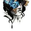 Load image into Gallery viewer, Geisha Woman In Purple Best Temporary Tattoos
