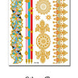Load image into Gallery viewer, Blue Diamond Shattered Glass and Spear Points Patterns Metallic Temporary Tattoos
