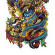 Load image into Gallery viewer, Blue Dragon Wrapped In Gold Best Temporary Tattoos
