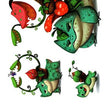 Load image into Gallery viewer, Blue Lizard and Red Toothed Flower Best Temporary Tattoos
