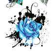 Load image into Gallery viewer, Blue Rose and Lotus Flower with Red Rose Pair Best Temporary Tattoos

